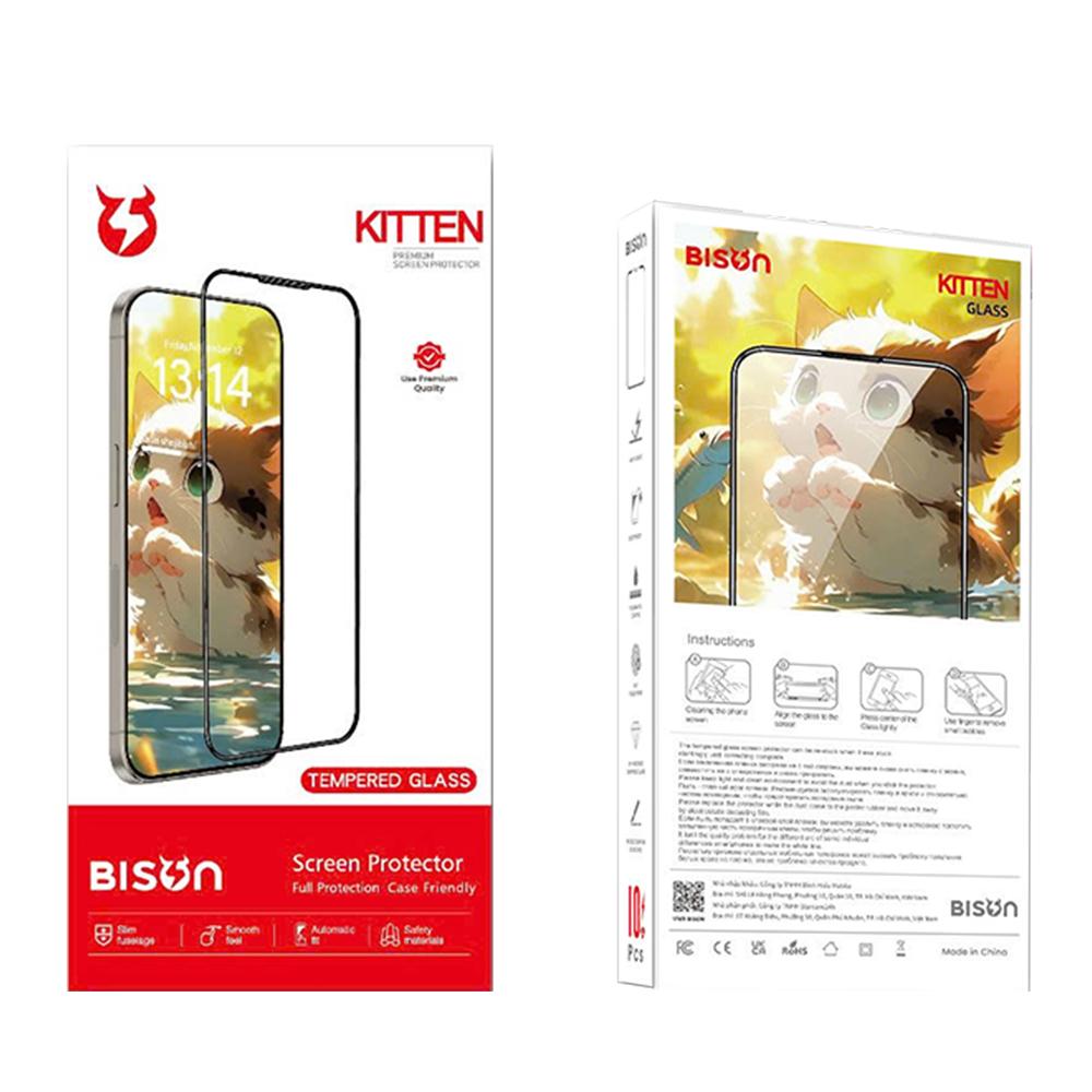Kính cường lực iPhone - Bison Kitten